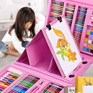 Jouet de dessin pour enfants, fournitures artistiques scolaires, stylos de couleur pour enfants, ensemble de peinture, stylos à aquarelle lavables, ensemble soluble dans l'eau - Product Image 2