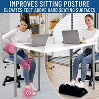 Repose-pieds de bureau en mousse à mémoire de forme tabouret oreiller d'élévation de jambe de bureau pour la maison ou le bureau prend en charge la posture du dos pour les jeux