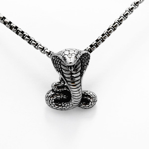 Collar con colgante del zodiaco de serpiente yunnique, diseño de cobra de acero inoxidable para niños y niñas, regalo, joyería de moda - Product Image 5