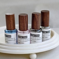 Flacon de parfum vide en verre 10 ml avec pulvérisateur à fine brume et capuchon effet bois pour parfum et cosmétiques, avec logo personnalisable