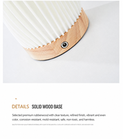 Lámpara de Noche Decorativa Impresa en 3D con Base de Madera PLA, Recargable, Táctil, Regulable, Luz Blanca Cálida, para Escritorio, Hogar, Regalo
