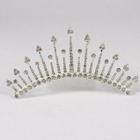 Couronne de princesse en alliage brillant avec perles pour enfants, accessoire de coiffure pour spectacle de danse et anniversaire, directement du fabricant