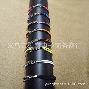 Pulsera de Ancla Náutica con Cuerda de Gamuza Multicolor y Aleación de Zinc, Regalo de Joyería - Product Image 5