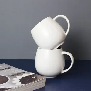 Tasse en forme d'œuf blanc, café rond en céramique, tasse en porcelaine pour tasse personnalisée