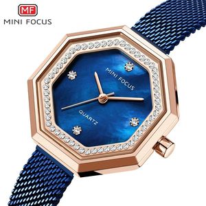 นาฬิกาข้อมือผู้หญิง Mini Focus MF0304L MF 0304 ระบบควอตซ์ญี่ปุ่น สายตาข่าย กันน้ำ สำหรับ Montre Femme Reloj - Product Image 1