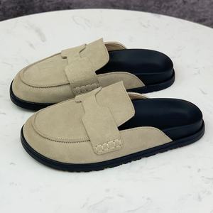 Pantuflas de Diseño de Lujo 2025, de Cuero Genuino, Punta Cerrada, Suela Gruesa, Estilo de Tacón Alto, para Uso Casual en el Hogar, Interior y Exterior - Product Image 6