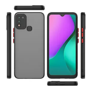 Cảm Giác Da Mờ Mờ TPU PC Camera Bảo Vệ Vỏ Điện Thoại Cho Infinix Hot 10 Play