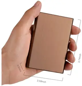 Wholesale Metal Minimalist Micro Fiber Real Leather Slim Money Clip Wallets For Men Card Colder