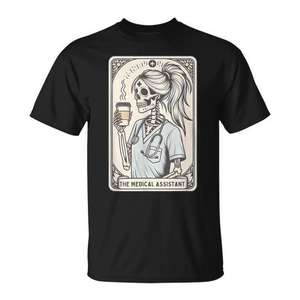 Camiseta The Medical Assistant Tarot Card Skeleton Mom - Product Image 1