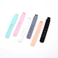 Correas de Silicona para Enrollar Cables, de Tamaño Personalizable, Reutilizables, Organizadores de Cables para Oficina, Teléfono, Ordenador