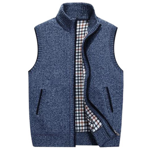 <span class=keywords><strong>Chaleco</strong></span> de comercio exterior al por mayor para <span class=keywords><strong>hombre</strong></span>, cárdigan sin mangas <span class=keywords><strong>acolchado</strong></span> de terciopelo para otoño e invierno, ropa exterior informal holgada de punto - Product Image 5