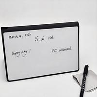 Tableau d'écriture réutilisable pour étudiants, couverture en PU, format A5, imperméable, effaçable, bloc-notes avec stylo et chiffon d'effacement