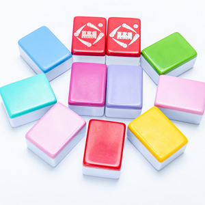 Custom Made Melamine <b>Mahjong</b> <b>Set</b> Full Size Jade Style Handmade For Chess And Card Entertainment Universal Use - Product Image 4