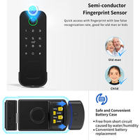 Serrure de porte intelligente pour maison connectée, Tuya Wifi, empreinte digitale, mot de passe, carte, clé, étanche, pour appartement