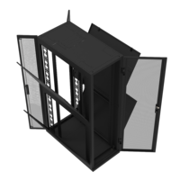 Armoire réseau SPCC 19 pouces à haute capacité avec porte en maille à ouverture unique, serveur sur pied en stock