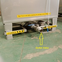 Nouveau conteneur IBC en acier inoxydable SUS316L de 1000 L avec valve de respiration pour liquides inflammables et mousseux