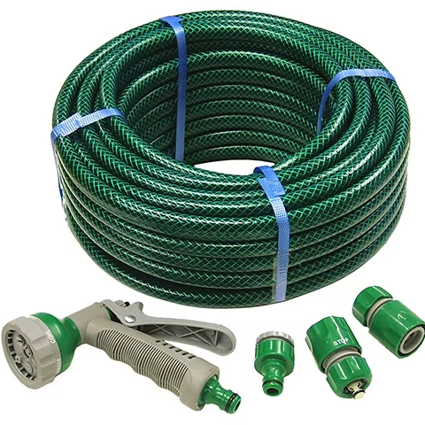 Vibrant Color PVC Material Garden Hose with Plastic Gun Set for Easy Identification