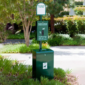 Station de déchets pour chien en plein air pour chien poubelle à caca poubelle pour animaux de compagnie poubelle à déchets pour chien en plein air - Product Image 1