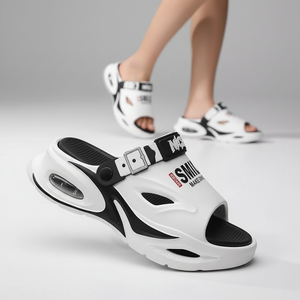 Sandales de plage pour hommes, sportives, souples, élastiques, en EVA pour un confort amortissant, légères, résistantes à l'usure, faciles à enfiler, confortables, respirantes, pour les sports de plein <span class=keywords><strong>air</strong></span> - Product Image 3