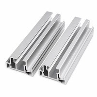 DeXin 6063 T5 80x40 Série 6000 Profilé en aluminium pour mur rideau, service de découpe d'extrusion pour façade vitrée de bâtiment