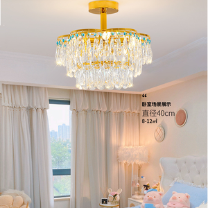 Lustre en cristal semi-encastré, <span class=keywords><strong>luminaire</strong></span> moderne pour chambre à coucher, couloir, entrée, cuisine, <span class=keywords><strong>salle</strong></span> <span class=keywords><strong>de</strong></span> <span class=keywords><strong>bain</strong></span> - Product Image 4