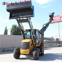 Tracteur polyvalent de haute qualité 4x4 avec pelle rétrocaveuse et chargeur frontal pour la construction