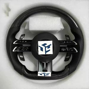 Volant en fibre de carbone pour Mercedes-Benz <span class=keywords><strong>AMG</strong></span> W204 W205 CLA GLA 45 Classe C217 W211 W212 W221 W222 S63 C63 GLA45 C43 <span class=keywords><strong>SLC</strong></span> - Product Image 6