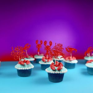 Adornos para cupcakes <span class=keywords><strong>de</strong></span> cangrejo <span class=keywords><strong>de</strong></span> río con purpurina roja, palillos para cupcakes con tema <span class=keywords><strong>de</strong></span> langosta para baby shower, decoración para fiestas <span class=keywords><strong>de</strong></span> cumpleaños - Product Image 4