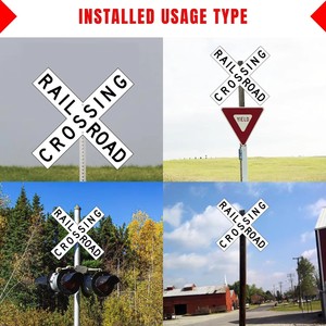 Segnale Stradale Ferroviario Impermeabile e Durevole, 30 Pollici, Alta Visibilità per Incroci <span class=keywords><strong>Ferroviari</strong></span> - Product Image 4