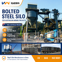 Silo de stockage d'ash volatil en acier au carbone, réservoir de poudre scellé pour usine de béton, prix d'usine en gros bas