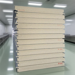Panneaux sandwich en polyuréthane résistants à la corrosion, résistance au feu, <span class=keywords><strong>laine</strong></span> <span class=keywords><strong>de</strong></span> verre/<span class=keywords><strong>laine</strong></span> <span class=keywords><strong>de</strong></span> <span class=keywords><strong>roche</strong></span>/PIR/EPS, panneaux muraux - Product Image 2