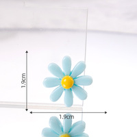 Aksesori kuku populer 3D, Resin warna-warni, aksesori kuku berbentuk aster, dekorasi kuku lucu