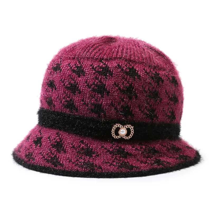 Высококачественная шерстяная вязаная шапка Складная уличная теплая Женская модная зимняя шапка
