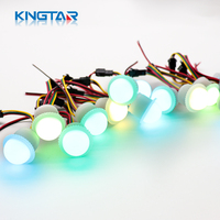 Lampu Titik LED RGB 12V 26mm IP65 Dapat Diredupkan, Dapat Diatur Alamatnya, dan Dapat Diprogram, Kecerahan Tinggi untuk Dekorasi Wahana Hiburan Taman Hiburan