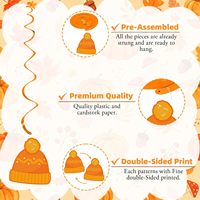 Décorations suspendues en spirale 'Bonjour l'Automne', décorations de fête d'automne avec nœuds et citrouilles, citrouille feuille d'érable pour Thanksgiving, pour la maison et le bureau en automne