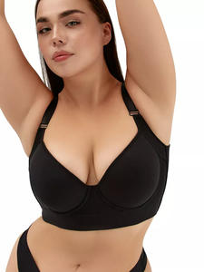 Soutien-gorge grande taille, soutien-gorge <span class=keywords><strong>push</strong></span>-<span class=keywords><strong>up</strong></span> brodé, taille 40, femmes rondes, fin, sans armature, trois quarts de bonnet, soutien-gorge de luxe pour femmes rondes - Product Image 2