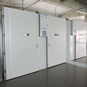 Incubateur d'œufs de poulet de type tunnel industriel pour 38400 œufs avec moteur à économie d'énergie ECM et contrôle PLC à écran tactile - Product Image 6