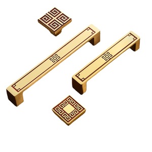Jayhoo Chinese Style Brass Cabinet Handles Bar Shape Rectangle Durable Wardrobe Drawer Pulls Modular Installation - Product Image 5