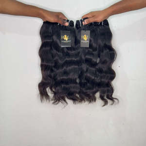 Extensiones de Cabello Humano Natural Indio con Cierre, Paquetes de Cabello Ondulado Natural, Paquetes de Cabello Humano Indio Ondulado Temple - Product Image 2