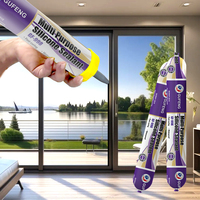 Adhésif en silicone neutre blanc haute résistance 590 ml, résistant aux intempéries, multi-usages, pour la construction