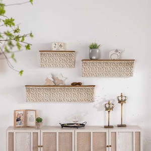Yan Yujia Moroccan Style Carved <b>Wall</b> Shelf Rectangle Vintage Distressed Art <b>Display</b> Wedding Decor <b>Wall</b> Mounted Type - Product Image 2