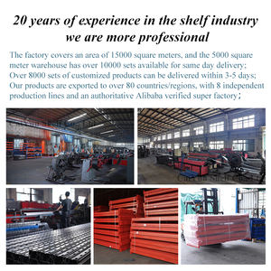 Rak palet selectif 1000kg industri 10 Meter, bingkai tegak tinggi dengan jaring kawat rak susun & rak - Product Image 6