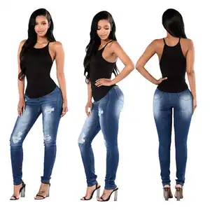 Fashion design stock wholesale high waist woman uase jeans New Product Trendy Jeans Butt Lift bulk wholesale stock jeans
