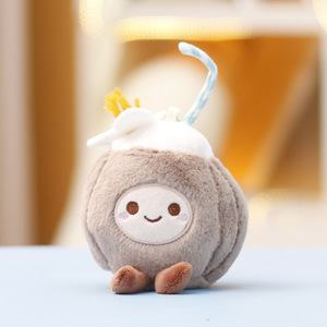 Nhà Máy Bán Buôn Dễ Thương Dừa Sang Trọng Mặt Dây Chuyền Keychain Túi Trái Cây Nhiệt đới Mềm Đồ Chơi Búp Bê Tùy Chỉnh Thú Nhồi Bông Cho Quà Tặng Khuyến Mãi - Product Image 3