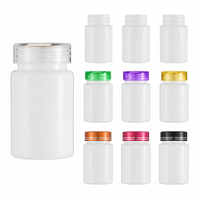Flacon en plastique PET opaque de qualité alimentaire pour pilules et capsules, conteneur de stockage de 80 ml, étiquette personnalisée pour l'emballage de compléments alimentaires