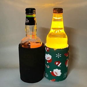水瓶架 355ml 酒瓶架 LED 啤酒瓶架 定制 Koozy 酒瓶架 带定制徽标 婚礼用 空白短瓶架 啤酒冷却器 Coozy 饮料冷却器 - Product Image 1