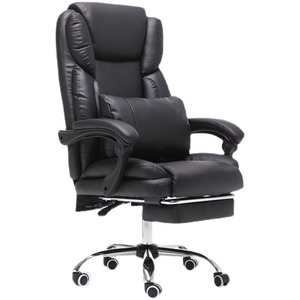 Chaise de bureau ergonomique en cuir inclinable, hauteur réglable, base en acier, accoudoirs articulés, pour usage domestique et professionnel - Product Image 5