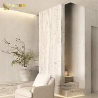 Prix d'usine Vente en gros Fabricant de carreaux flexibles en pierre de travertin durable pour mur ou plafond intérieur et extérieur