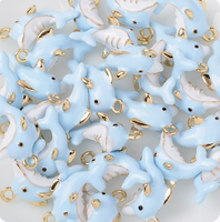 Nouveaux pendentifs breloques en alliage émaillé, thème vie marine 3D : crabe, homard, dauphin, poisson de mer, pour bracelets, colliers et bijoux DIY