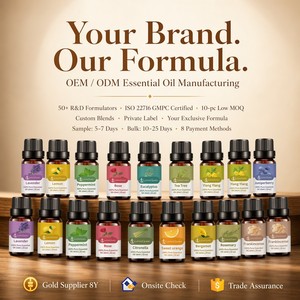 Ensemble d'huiles essentielles 100% pures et naturelles, marque privée OEM, aromathérapie, lavande, menthe poivrée, arbre à thé, diffuseur, massage, spa bio - Product Image 1